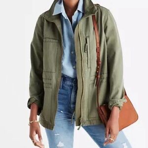 Madewell Fleet Olive Green Military Style Jacket